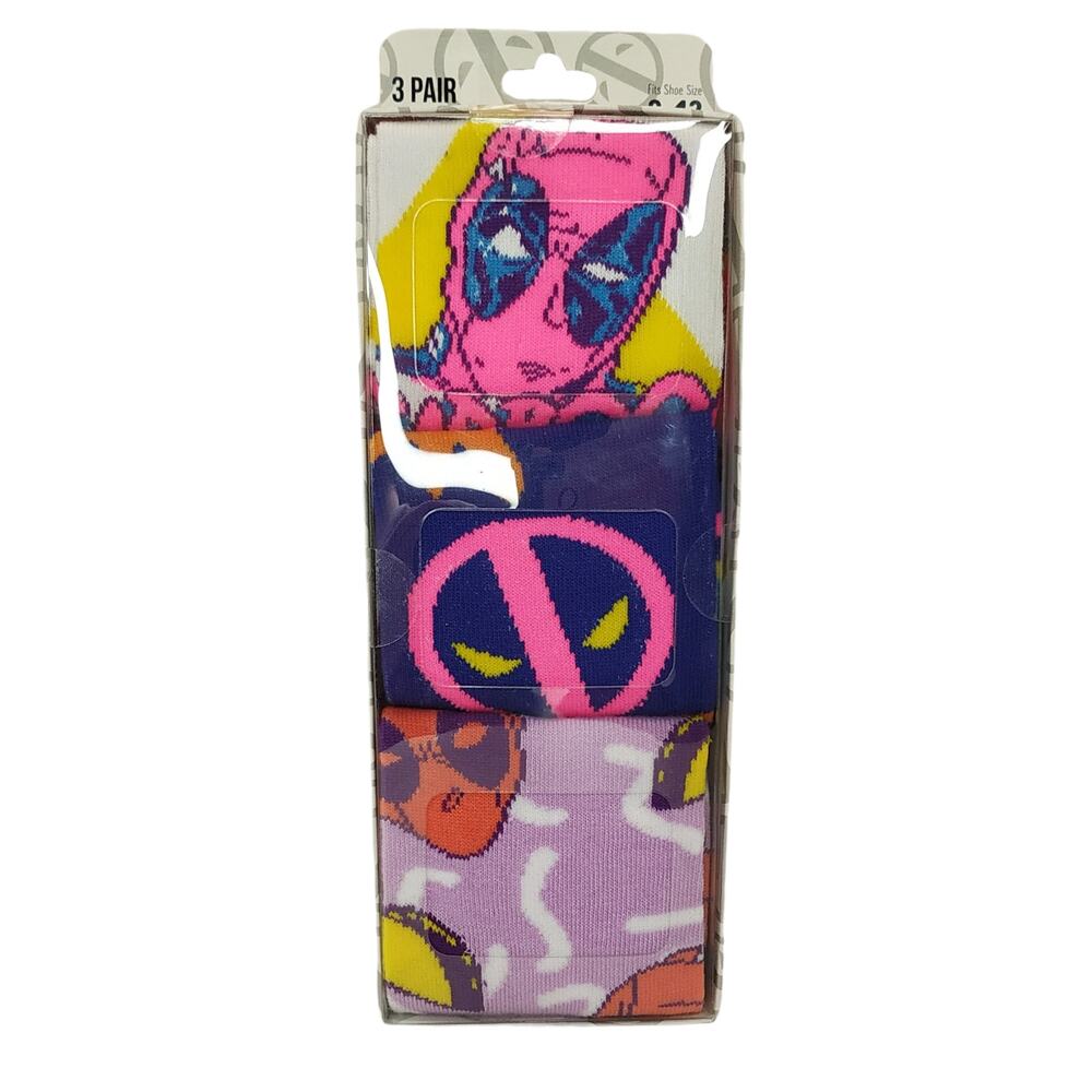 Marvel Deadpool Crew Socks - 3 Pack